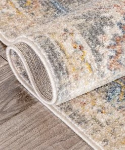 Well Woven Caen Vintage Bohemian Medallion Oriental Botanical Grey Red Rust Rug