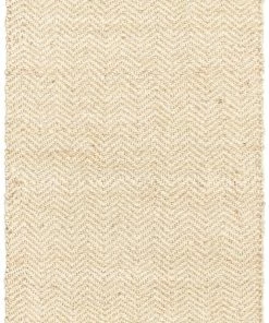 Well Woven Jute + Natural Jasmin Jute Chevron Natural Hand-Woven Chunky-Textured Rug