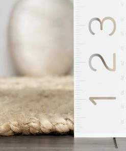 Well Woven Jute + Natural Jasmin Jute Chevron Natural Hand-Woven Chunky-Textured Rug