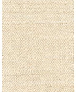 Well Woven Jute + Natural Jasmin Jute Chevron Natural Hand-Woven Chunky-Textured Rug