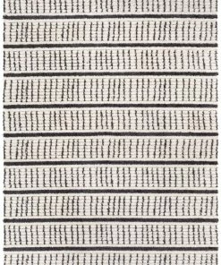 Well Woven Viho Tribal Geometric Stripes Ivory High-Low Textured Pile Rug Global