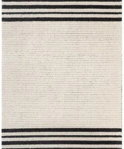 Well Woven Adriel Tribal Solid Border Pattern Ivory High-Low Textured Pile Rug