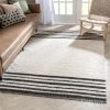 Well Woven Adriel Tribal Solid Border Pattern Ivory High-Low Textured Pile Rug