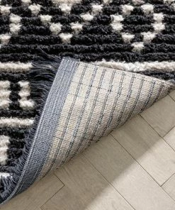 Well Woven Nokomis Tribal Diamond Lattice Pattern Grey High-Low Textured Pile Rug 15 Well Woven Nokomis Tribal Diamond Lattice Pattern Grey High-Low Textured Pile Rug