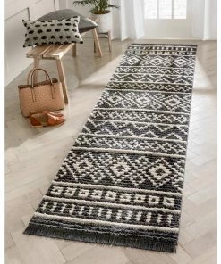 Well Woven Nokomis Tribal Diamond Lattice Pattern Grey High-Low Textured Pile Rug 19 Well Woven Nokomis Tribal Diamond Lattice Pattern Grey High-Low Textured Pile Rug