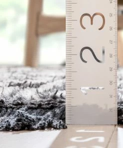 Well Woven Global Tallulah Tribal Diamond Lattice Pattern Grey High-Low Textured Pile Rug