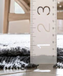 Well Woven Soyala Tribal Diamond Lattice Pattern Grey High-Low Textured Pile Rug Global