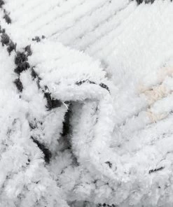 Well Woven Soyala Tribal Diamond Lattice Pattern Grey High-Low Textured Pile Rug Global