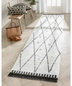 Well Woven Soyala Tribal Diamond Lattice Pattern Grey High-Low Textured Pile Rug Global