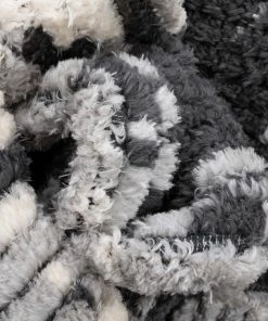 Well Woven Global Tiva Tribal Geometric Stripes Grey High-Low Textured Pile Rug