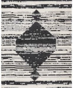 Well Woven Sakari Moroccan Diamond Medallion Pattern Grey High-Low Textured Pile Rug Global