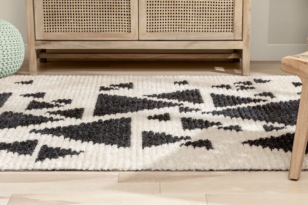 Well Woven Elu Tribal Geometric Pattern Grey High-Low Textured Pile Rug 11 Well Woven Elu Tribal Geometric Pattern Grey High-Low Textured Pile Rug