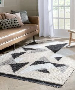 Well Woven Etenia Tribal Abstract Pattern Grey High-Low Textured Pile Rug 23 Well Woven Etenia Tribal Abstract Pattern Grey High-Low Textured Pile Rug