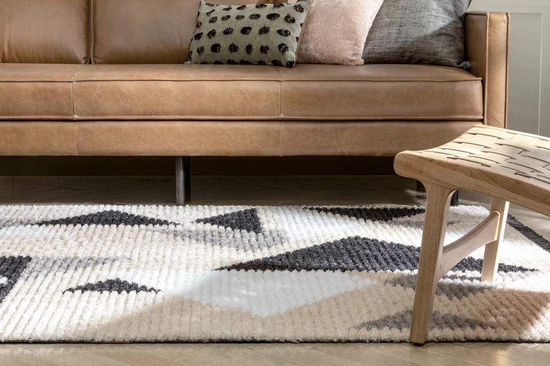 Well Woven Etenia Tribal Abstract Pattern Grey High-Low Textured Pile Rug 11 Well Woven Etenia Tribal Abstract Pattern Grey High-Low Textured Pile Rug