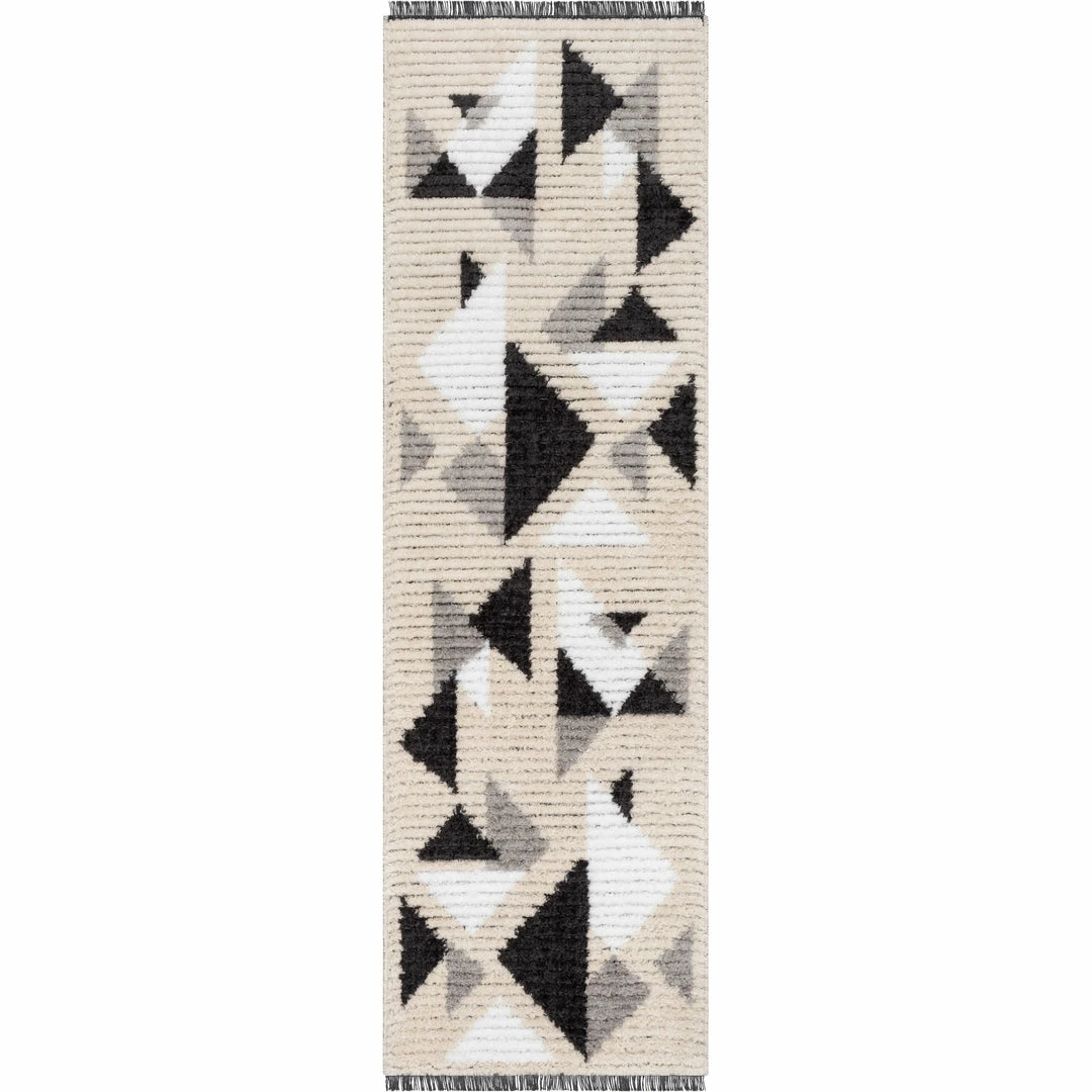 Well Woven Etenia Tribal Abstract Pattern Grey High-Low Textured Pile Rug 6 Well Woven Etenia Tribal Abstract Pattern Grey High-Low Textured Pile Rug