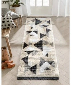 Well Woven Etenia Tribal Abstract Pattern Grey High-Low Textured Pile Rug 18 Well Woven Etenia Tribal Abstract Pattern Grey High-Low Textured Pile Rug