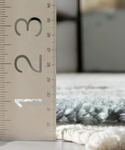 Well Woven Anahita Vintage Moroccan Diamond Ivory Shag Rug Global