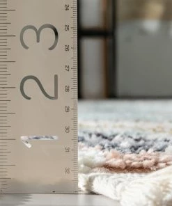 Well Woven Sedna Vintage Moroccan Diamond Light Blue Shag Rug