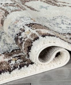 Well Woven Rialta Vintage Medallion Oriental Brown Shag Rug