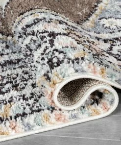 Well Woven Loire Vintage Medallion Oriental Brown Shag Rug