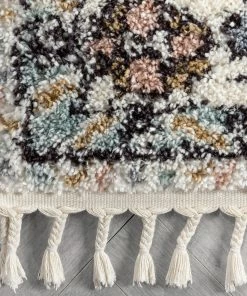 Well Woven Loire Vintage Medallion Oriental Brown Shag Rug