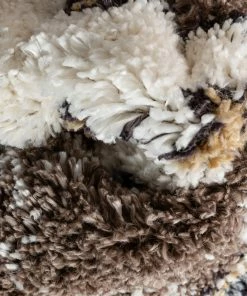 Well Woven Loire Vintage Medallion Oriental Brown Shag Rug