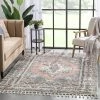 Well Woven Global Loire Vintage Medallion Oriental Blush Shag Rug