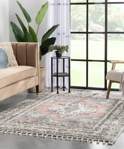 Well Woven Global Loire Vintage Medallion Oriental Blush Shag Rug 27 Well Woven Global Loire Vintage Medallion Oriental Blush Shag Rug