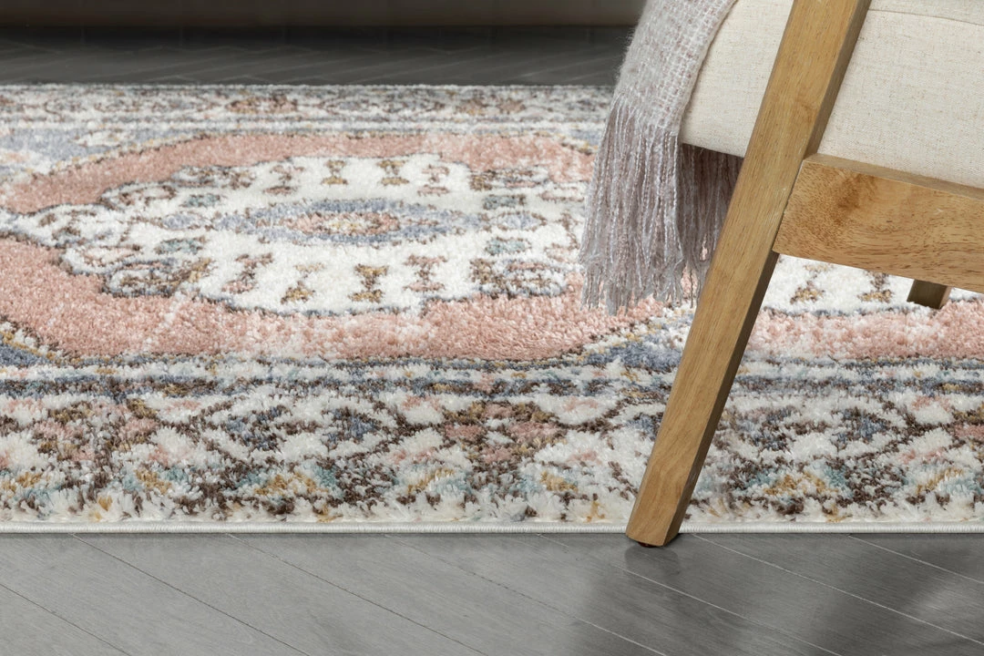 Well Woven Global Loire Vintage Medallion Oriental Blush Shag Rug 13 Well Woven Global Loire Vintage Medallion Oriental Blush Shag Rug