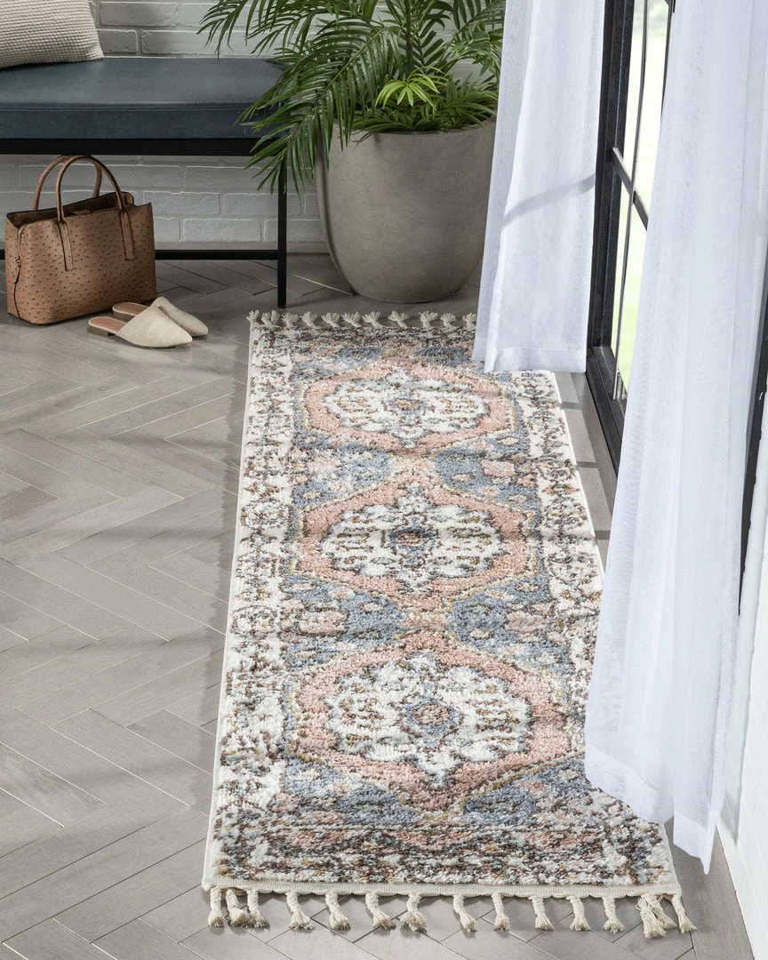 Well Woven Global Loire Vintage Medallion Oriental Blush Shag Rug 11 Well Woven Global Loire Vintage Medallion Oriental Blush Shag Rug