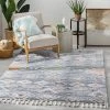 Well Woven Lucerne Moroccan Vintage Diamond Pattern Grey Shag Rug Global