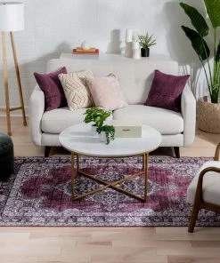 Well Woven Global Tarifa Vintage Bohemian Medallion Red Machine Washable Rug By Chill Rugs