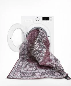 Well Woven Global Tarifa Vintage Bohemian Medallion Red Machine Washable Rug By Chill Rugs