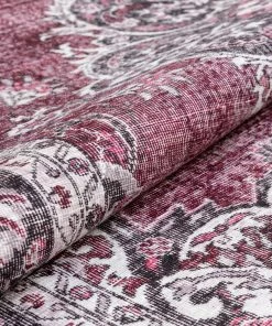 Well Woven Global Tarifa Vintage Bohemian Medallion Red Machine Washable Rug By Chill Rugs