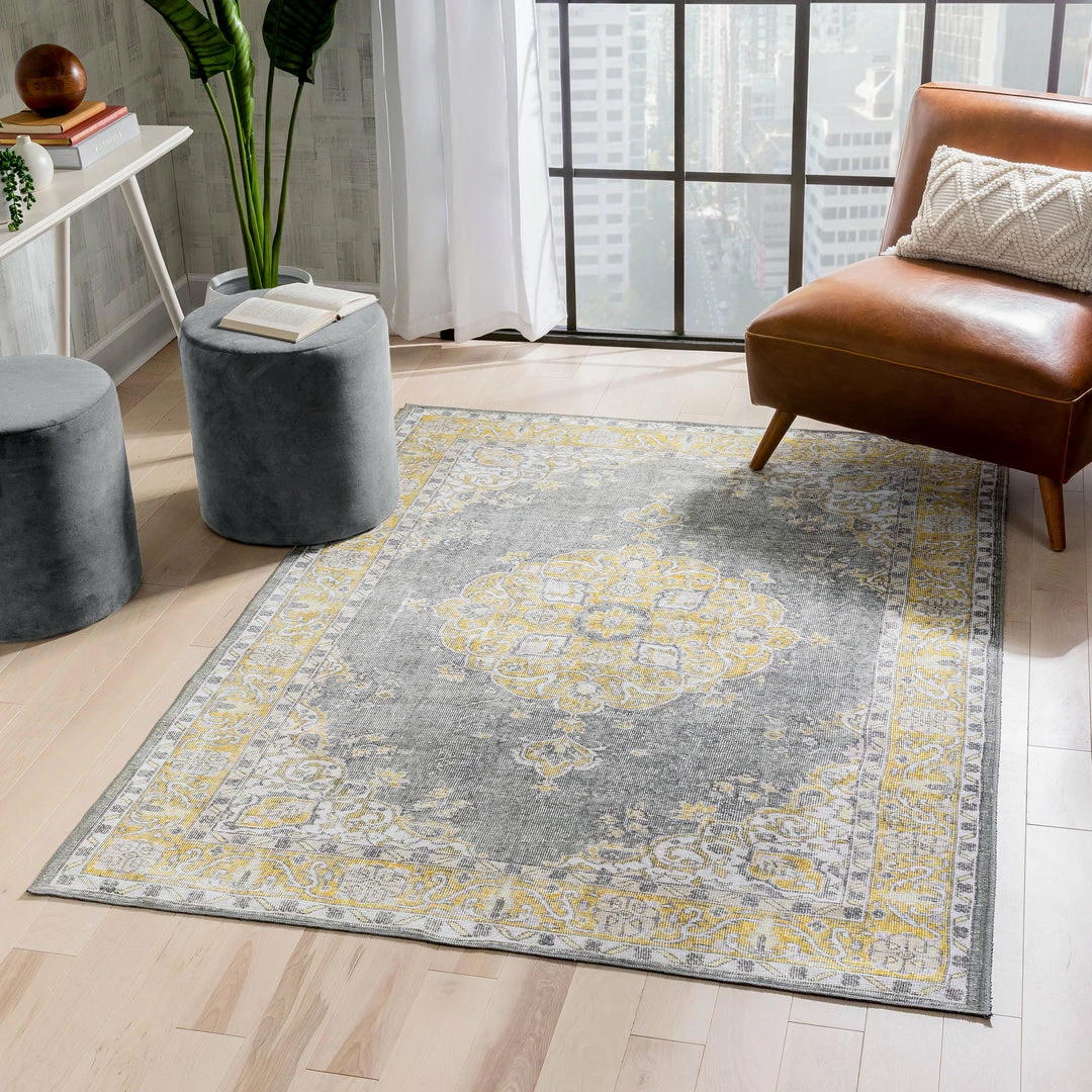 Well Woven Tarifa Vintage Bohemian Medallion Yellow Machine Washable Rug By Chill Rugs Global 2 Well Woven Tarifa Vintage Bohemian Medallion Yellow Machine Washable Rug By Chill Rugs Global