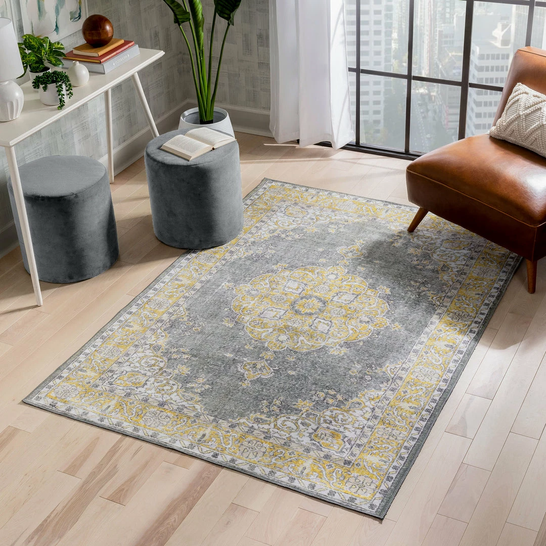 Well Woven Tarifa Vintage Bohemian Medallion Yellow Machine Washable Rug By Chill Rugs Global 5 Well Woven Tarifa Vintage Bohemian Medallion Yellow Machine Washable Rug By Chill Rugs Global