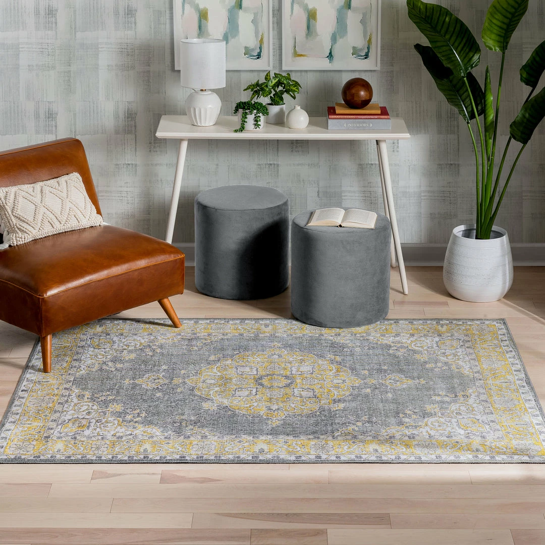 Well Woven Tarifa Vintage Bohemian Medallion Yellow Machine Washable Rug By Chill Rugs Global 10 Well Woven Tarifa Vintage Bohemian Medallion Yellow Machine Washable Rug By Chill Rugs Global