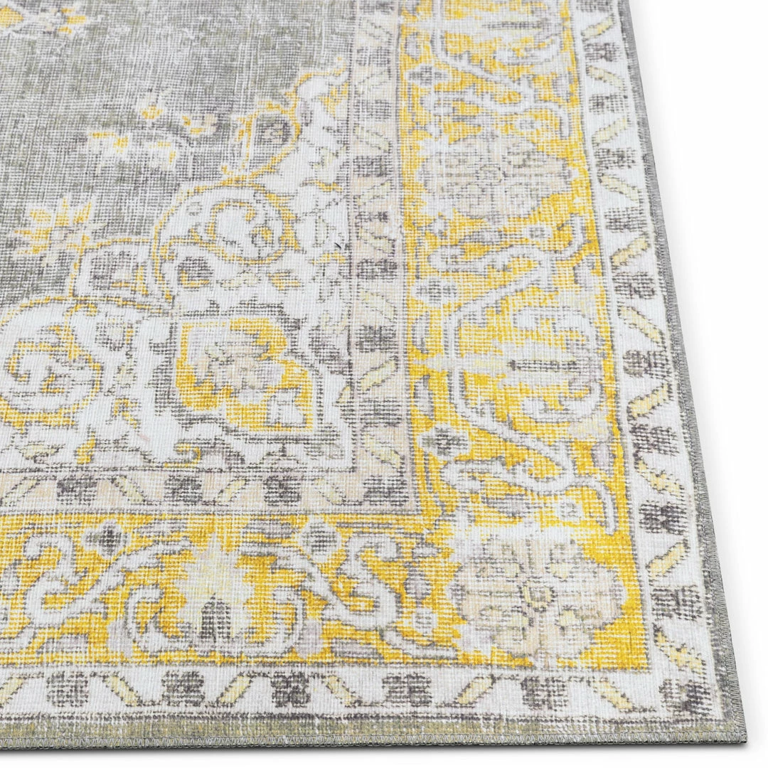 Well Woven Tarifa Vintage Bohemian Medallion Yellow Machine Washable Rug By Chill Rugs Global 4 Well Woven Tarifa Vintage Bohemian Medallion Yellow Machine Washable Rug By Chill Rugs Global