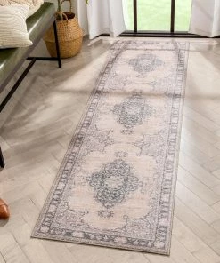 Well Woven Tarifa Vintage Bohemian Medallion Beige Machine Washable Rug By Chill Rugs