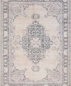 Well Woven Tarifa Vintage Bohemian Medallion Beige Machine Washable Rug By Chill Rugs