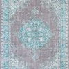 Well Woven Global Tarifa Vintage Bohemian Medallion Light Blue Machine Washable Rug By Chill Rugs