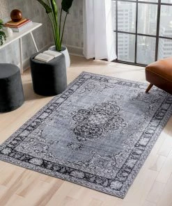 Well Woven Tarifa Vintage Bohemian Medallion Grey Machine Washable Rug Global 17 Well Woven Tarifa Vintage Bohemian Medallion Grey Machine Washable Rug Global