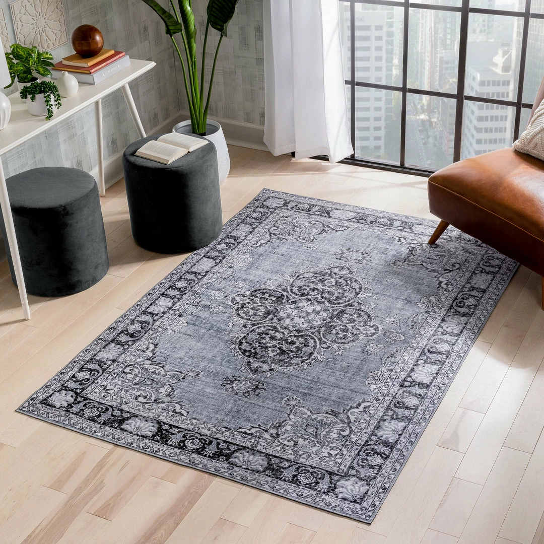 Well Woven Tarifa Vintage Bohemian Medallion Grey Machine Washable Rug Global 5 Well Woven Tarifa Vintage Bohemian Medallion Grey Machine Washable Rug Global