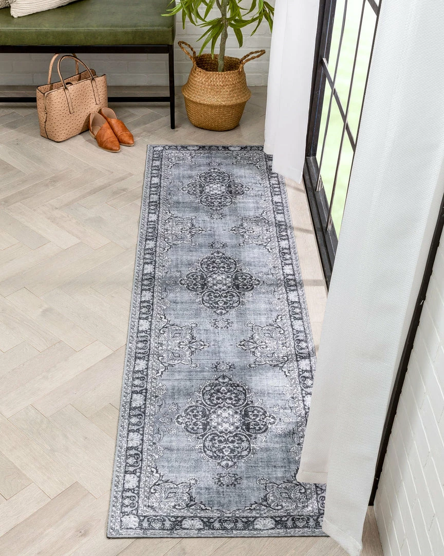 Well Woven Tarifa Vintage Bohemian Medallion Grey Machine Washable Rug Global 12 Well Woven Tarifa Vintage Bohemian Medallion Grey Machine Washable Rug Global