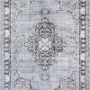 Well Woven Tarifa Vintage Bohemian Medallion Grey Machine Washable Rug Global
