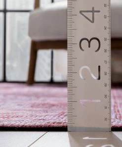 Well Woven Gila Machine Washable Vintage Bohemian Medallion Oriental Red Flat-Weave Distressed Rug Global