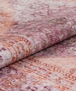 Well Woven Gila Machine Washable Vintage Bohemian Medallion Oriental Purple Flat-Weave Distressed Rug Global 24 Well Woven Gila Machine Washable Vintage Bohemian Medallion Oriental Purple Flat-Weave Distressed Rug Global