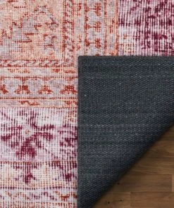 Well Woven Gila Machine Washable Vintage Bohemian Medallion Oriental Purple Flat-Weave Distressed Rug Global 18 Well Woven Gila Machine Washable Vintage Bohemian Medallion Oriental Purple Flat-Weave Distressed Rug Global