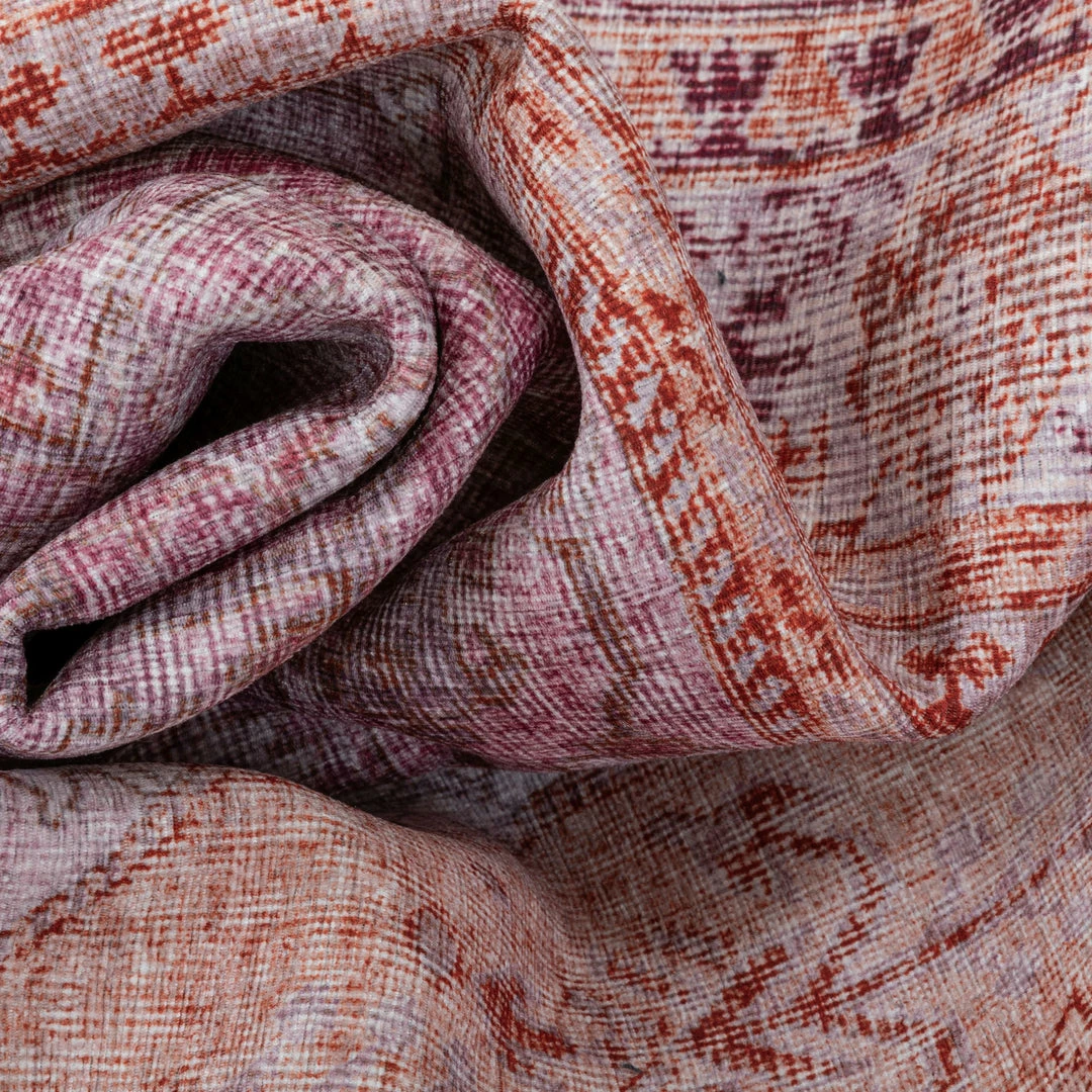 Well Woven Gila Machine Washable Vintage Bohemian Medallion Oriental Purple Flat-Weave Distressed Rug Global 8 Well Woven Gila Machine Washable Vintage Bohemian Medallion Oriental Purple Flat-Weave Distressed Rug Global