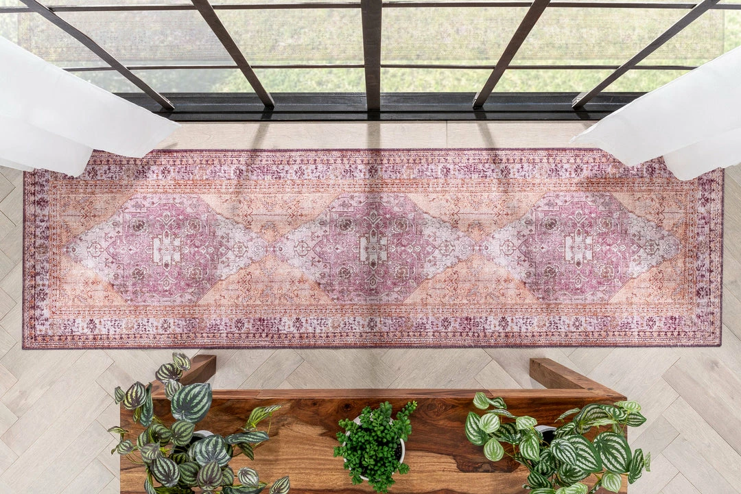 Well Woven Gila Machine Washable Vintage Bohemian Medallion Oriental Purple Flat-Weave Distressed Rug Global 16 Well Woven Gila Machine Washable Vintage Bohemian Medallion Oriental Purple Flat-Weave Distressed Rug Global